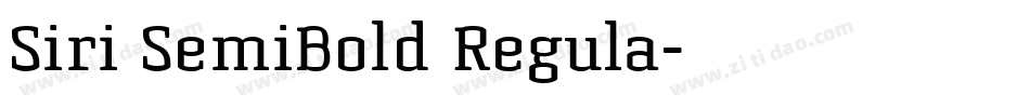 Siri SemiBold Regula字体转换